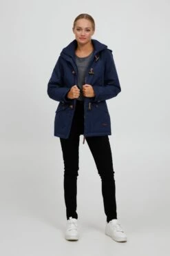 OXMO Winterjassen Winterjas BROOKE Dames Donkerblauw -Kledingwinkel 9ecc730c4957910703df3e04599e17a3