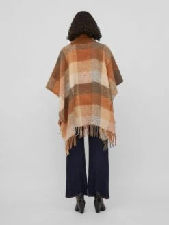 Vila Ponchos & Kimonos Cape Faelyn Dames Karamel / Lichtbruin / Donkerbruin -Kledingwinkel a17e37fd0cc54c0350156d0d7535de99