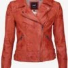 Maze Leren Jassen Tussenjas Movas Dames Oranjerood -Kledingwinkel a25f49ddaddb1be9ccb6531e665000f5