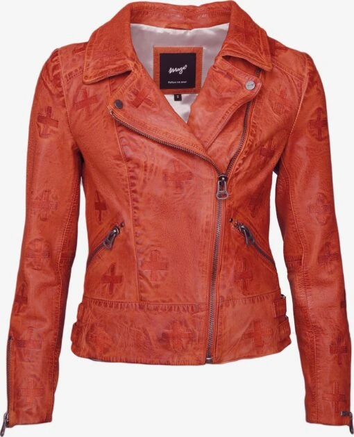 Maze Leren Jassen Tussenjas Movas Dames Oranjerood -Kledingwinkel a25f49ddaddb1be9ccb6531e665000f5 scaled