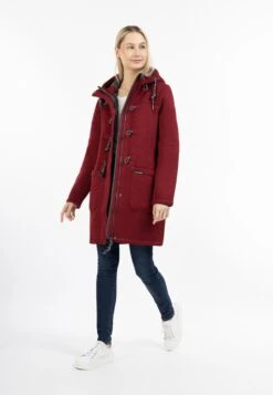 Schmuddelwedda Duffelcoats Tussenmantel Dames Merlot -Kledingwinkel a3252b7cca92528fa9c9246ebc03ca53