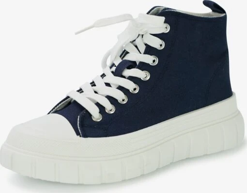 Hoge Sneakers Sneakers Hoog CALIFORNIA Dames Donkerblauw -Kledingwinkel a37b7d40a14627ccacf9d03a4e664a37