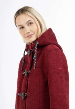 Schmuddelwedda Duffelcoats Tussenmantel Dames Merlot -Kledingwinkel a42e8d26e47ed05b15f94b3349cd053e