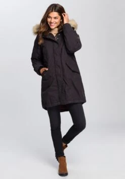 Camel Active Parkas Winterparka Dames Zwart -Kledingwinkel a6b83ebe8d2ab376d1f9fc2700235d58