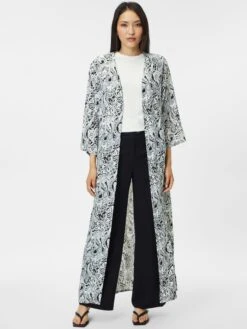 Dorothy Perkins Ponchos & Kimonos Kimono Dames Zwart / Wit -Kledingwinkel acc9ad752d03f311848657b9057e6cff