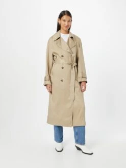 WEEKDAY Trenchcoats Tussenmantel Evelyn Dames Beige -Kledingwinkel ae0bb7bd785dbd5288769422c6320e17