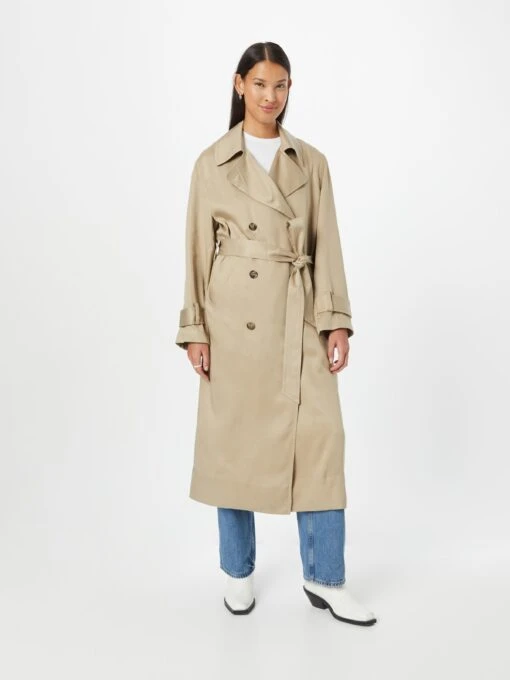 WEEKDAY Trenchcoats Tussenmantel Evelyn Dames Beige -Kledingwinkel ae0bb7bd785dbd5288769422c6320e17 scaled