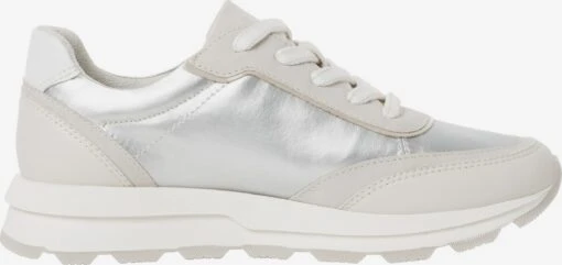 S.Oliver Fashion Sneakers Sneakers Laag Dames Beige / Zilver -Kledingwinkel b4850adaf285228b42dd4c379ebbb466