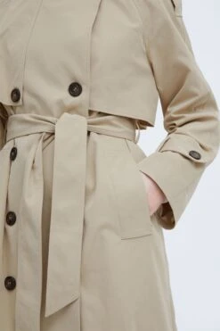 B.young Trenchcoats Tussenmantel Byasto Dames Beige -Kledingwinkel b5534f240be0f52bccbb9146c04fdd73