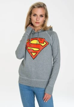 Logoshirt Hoodies Trui Superman - Logo Dames Grijs Gemêleerd -Kledingwinkel ba67eb8a19533783970851dbd1c7b3d6 1