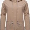 Ragwear Regenjassen Functionele Jas Urbanna Remake Dames Lichtbruin -Kledingwinkel ba9b37709d9d9c2baa480031098db690