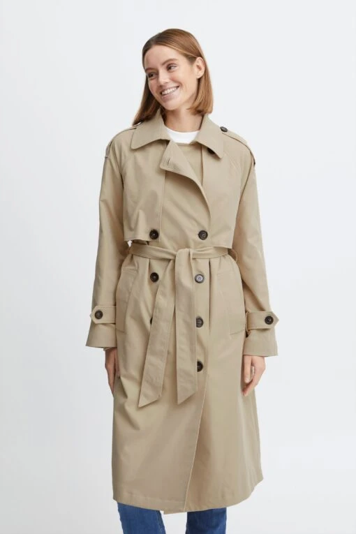 B.young Trenchcoats Tussenmantel Byasto Dames Beige -Kledingwinkel bcaeb8d08b7a5e2c804089e53439c50b scaled