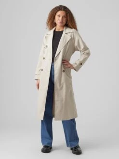 Vero Moda Trenchcoats Tussenmantel Tessa Dames Beige -Kledingwinkel c13fb190d327467adfdfaea269dd66ca