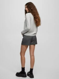 PULL & BEAR Fijngebreide Truien Trui Dames Grijs -Kledingwinkel ca2f3b0665fdc3cdb4488b4432a0555d