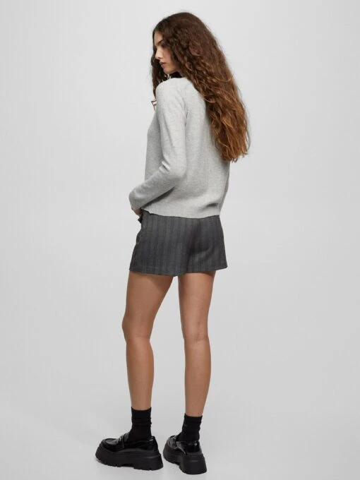 PULL & BEAR Fijngebreide Truien Trui Dames Grijs -Kledingwinkel ca2f3b0665fdc3cdb4488b4432a0555d scaled