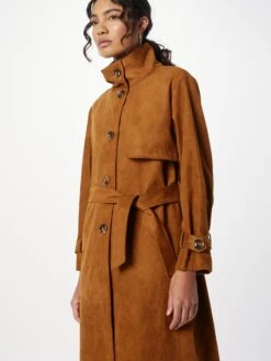 Sisley Trenchcoats Tussenmantel Dames Camel -Kledingwinkel cd6372038c4914f023eefa201ae308c8