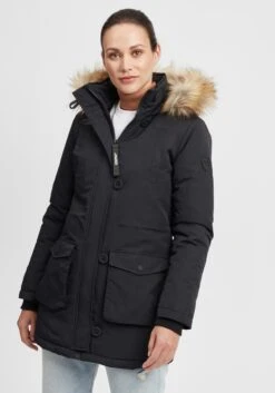 OXMO Parkas Winterparka Acta Dames Zwart -Kledingwinkel d0b191620dd451f59485d50fc37cee98