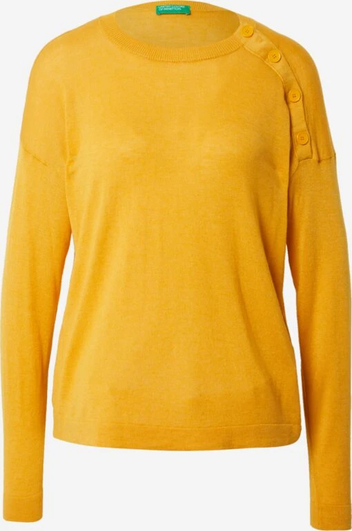 United Colors Of Benetton Basic Truien Trui Dames Goudgeel -Kledingwinkel d137991c399f0709dfd6e6db1e4d9af1 scaled