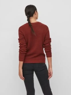 Vila Basic Truien Trui Dalo Dames Rood -Kledingwinkel d628df5123896ad1528dba2af23e2be3