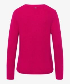 BRAX Basic Truien Trui Liz Dames Fuchsia -Kledingwinkel d6ed875790bd0397e12c832c4a711c68