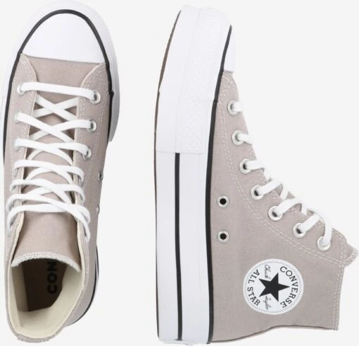 Converse Hoge Sneakers Sneakers Hoog Lift Dames Stone Grey -Kledingwinkel d9532dc91bef098cc77124e4548530ab