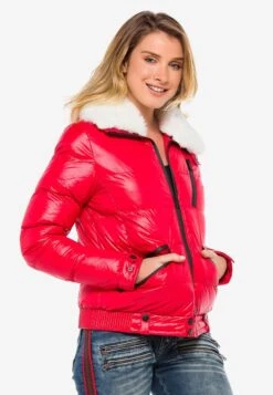 Cipo & Baxx Gewatteerde Jassen Winterjas Spark Dames Rood -Kledingwinkel df8bb9d527345c131241507a91adbe3d