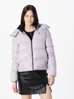 Calvin Klein Jeans Winterjassen Winterjas Dames Pastellila -Kledingwinkel e0fd9e4e9e8c9bb3e4f6f00d85874676