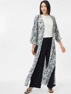 Dorothy Perkins Ponchos & Kimonos Kimono Dames Zwart / Wit -Kledingwinkel e292622b40f307ac5218950f9d02f1c1