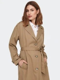 ONLY Trenchcoats Tussenmantel Line Dames Lichtbruin -Kledingwinkel e6df7fcb8563165a33e101952fd32f04