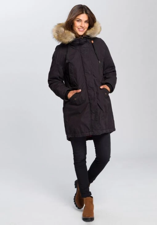 Camel Active Parkas Winterparka Dames Zwart -Kledingwinkel e99ec5c4a8480bb592637529c11627e3 scaled