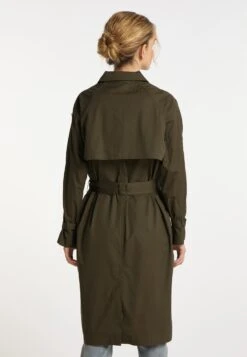 DreiMaster Vintage Trenchcoats Tussenmantel Zitha Dames Donkergroen -Kledingwinkel ea146f3d221d33a75b74ba9ea41f8447