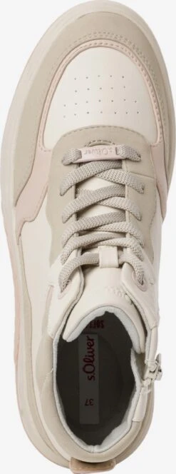 S.Oliver Hoge Sneakers Sneakers Hoog Dames Crème / Nude / Donkerbeige -Kledingwinkel ed7701a695cb236beb33dc1f74db6214