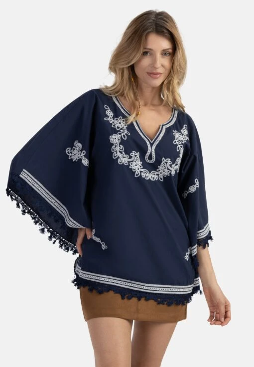 Ponchos & Kimonos Cape Dames Marine -Kledingwinkel eedc54fc201ab5a65b36da07e5f3b54b scaled