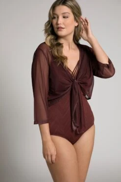 Ulla Popken Boleros Bolero Dames Bordeaux -Kledingwinkel f254a5d21580563ab673d575610959ca