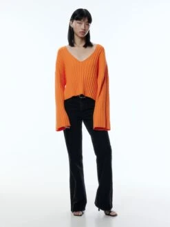 EDITED Basic Truien Trui Thamara Dames Oranje -Kledingwinkel fb791adc3eab6668c24fef8f2603bece