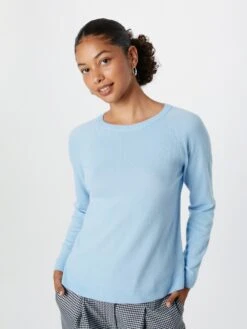 United Colors Of Benetton Basic Truien Trui Dames Lichtblauw -Kledingwinkel fe6b7871446524cc75e8ffea55a37716